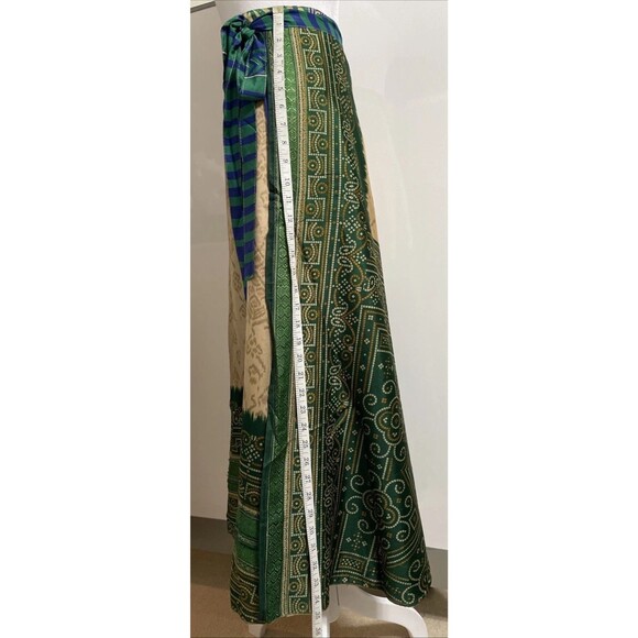 Junglee Billee Wrap Skirt Reversible Layered Boho Indian Free Size Fits Most NWT - Picture 8 of 12